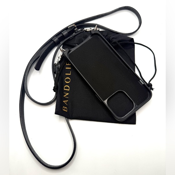 Bandolier EMMA Crossbody Phone Case in Black/Silver for iPhone 14 Pro Max - Picture 5 of 9